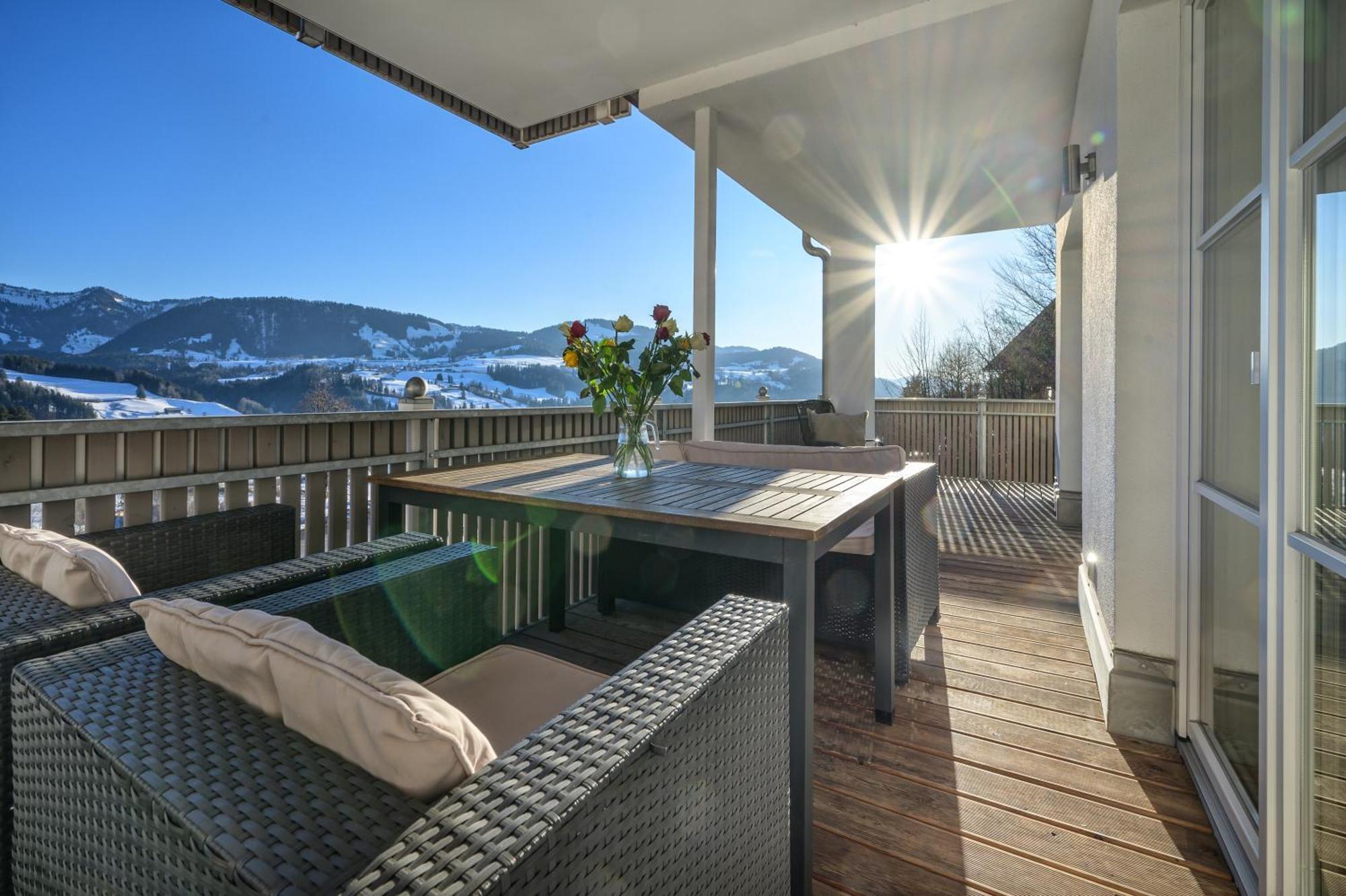 Haus "Bergblick" Ferienwohnung Hochgrat Oberstaufen Mit 2 Schlafzimmer Eksteriør billede