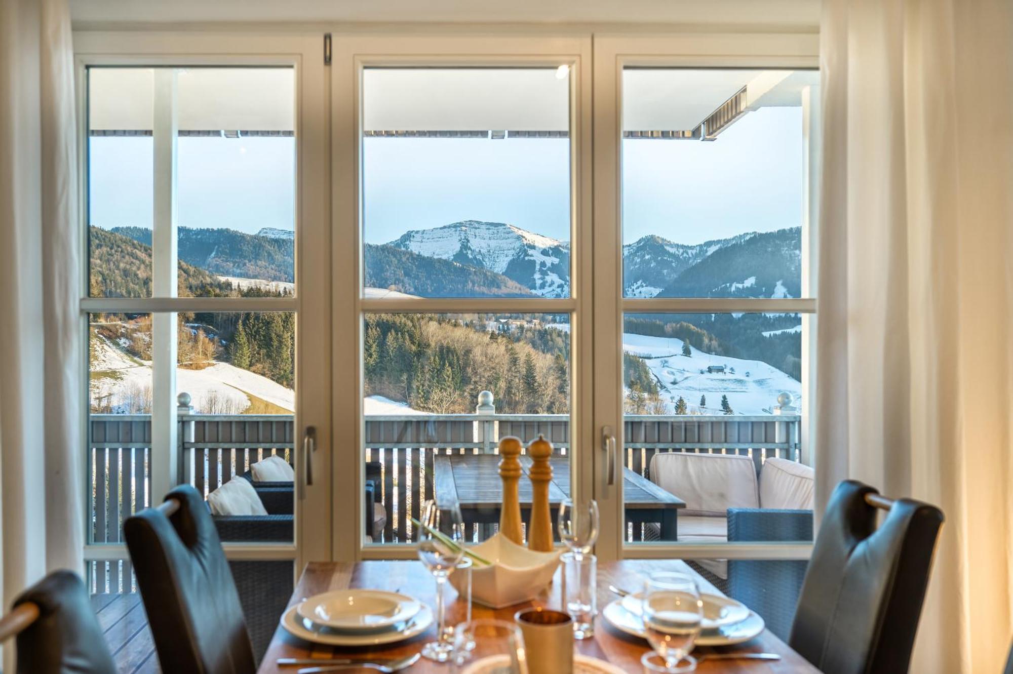 Haus "Bergblick" Ferienwohnung Hochgrat Oberstaufen Mit 2 Schlafzimmer Eksteriør billede